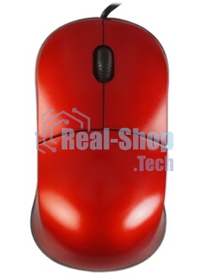 Мышь проводная Qumo Simple Office M92 красный, 1000 dpi, USB, кнопки - 3