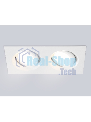Встраиваемый поворотный точечный светильник Ambrella light TN102745/2 WH белый IP20 GU5.3/2 180*95*25