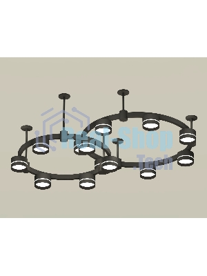 Светильник Ambrella light XR92221005/13 SBK/FR черный песок/белый матовый GX53 (A9222, A9227, C9238, C9232, N8462)