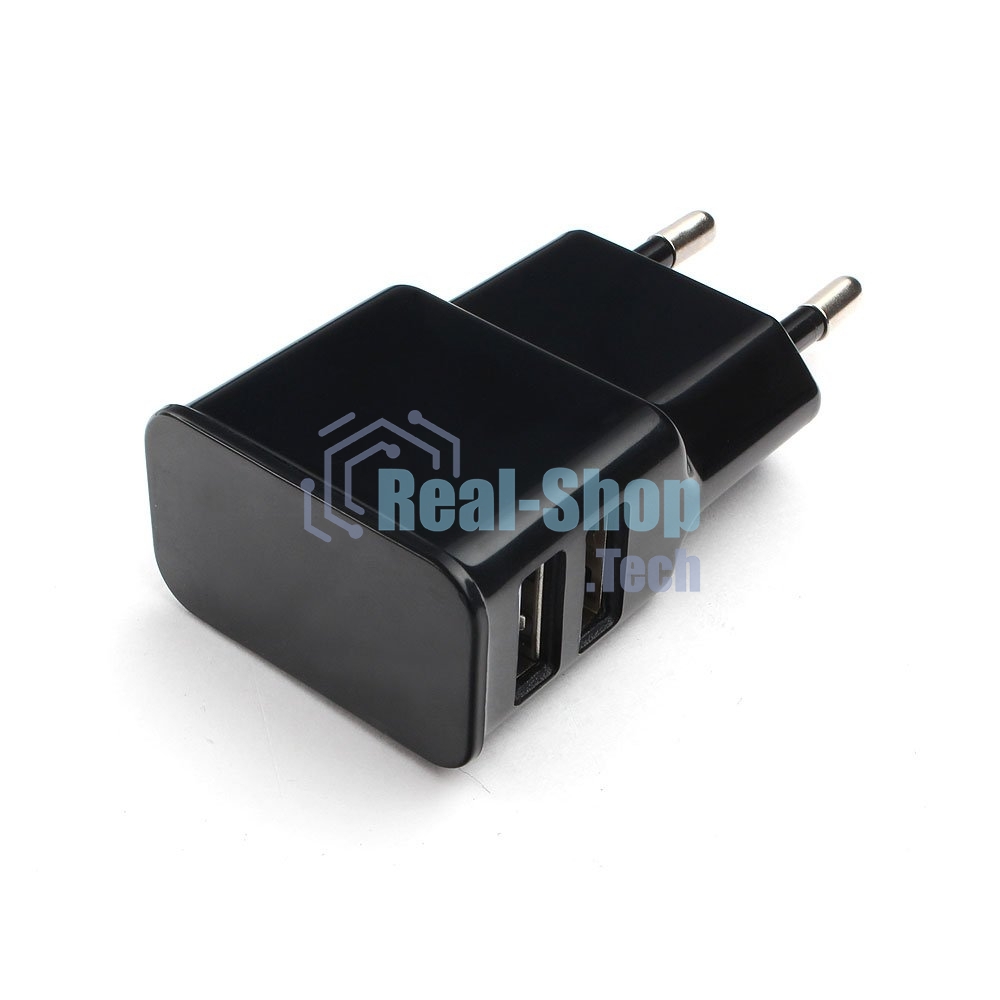 Сетевое зарядное устройство Cablexpert MP3A-PC-12 100/220V - 5V USB 2 порта, 2.1A, черный