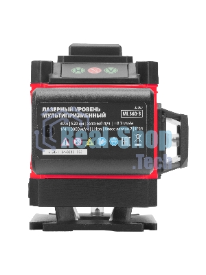 Лазерный уровень м-призм. MTX ML 360-3 Basic SET, 30 м, зеленый луч, акк. Li 3000 мА·ч, сумка
