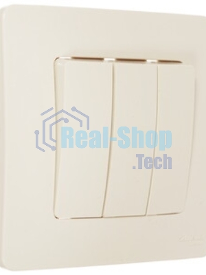 Systeme Electric Blanca внутр Беж Выключатель 3-клавишный (cх.1+1+1), 10А, 250B