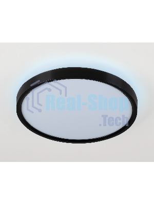 Потолочный светодиодный светильник Ambrella light FZ3050 BK черный IP44 24W+10W 6400+6400К D300*40 (Без ПДУ)