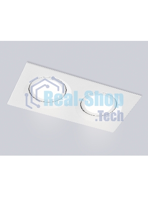 Встраиваемый поворотный точечный светильник Ambrella light TN102745/2 WH белый IP20 GU5.3/2 180*95*25