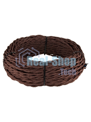 Ретро кабель витой 3х1,5 WERKEL (коричневый) 20 м W6453214