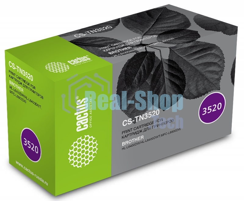 Картридж лазерный Cactus CS-TN3520 черный (20000 стр.) для Brother HL L6400DW/L6900DW/L6900DWT