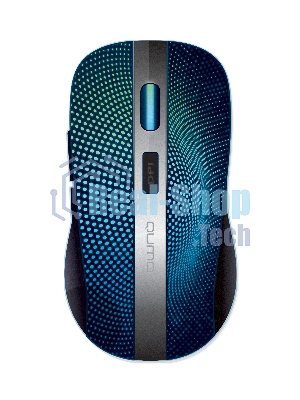 Мышь беспроводная Qumo Comfort M18 черный, 2400 dpi, радиоканал, USB, кнопки - 6