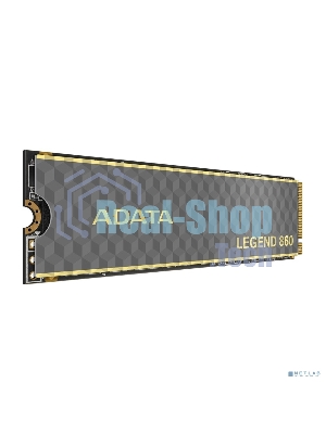 Накопитель SSD ADATA LEGEND 860, 2Tb, PCIe 4.0 x4, M.2 2280, NVMe, R/W 6000/5000, с радиатором