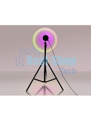 Атмосферная светодиодная настольная лампа Ambrella light DE8387 BK черный LED RGB 3W (ПДУ RGB)