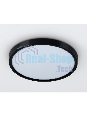 Потолочный светодиодный светильник Ambrella light FZ3050 BK черный IP44 24W+10W 6400+6400К D300*40 (Без ПДУ)
