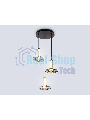 Подвесной светодиодный светильник Ambrella light LH31012/3 GR/SM серый/дымчатый 35W 3000K D450*1790