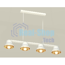 Светильник Ambrella light XB9151101/4 SWH/PYG/CL белый песок/золото желтое полированное/прозрачный GX53 (C9151, N8144)