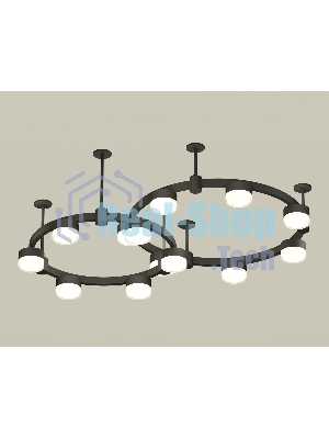 Светильник Ambrella light XR92221006/13 SBK/FR/CL черный песок/белый матовый/прозрачный GX53