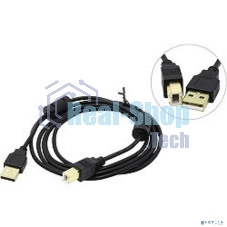 Кабель USB 2.0 A-->B 3м ExeGate 2 фильтра, позолоченные контакты