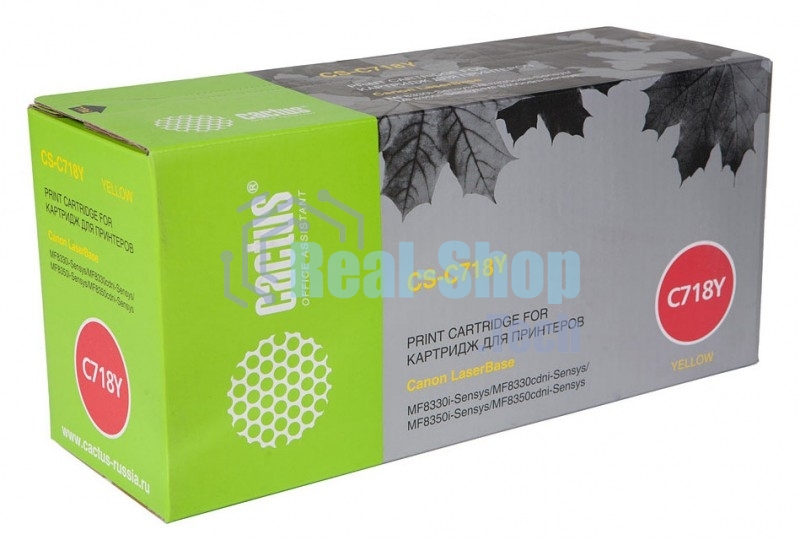 Картридж лазерный Cactus CS-C718Y желтый (2900 стр.) для Canon i-Sensys MF8330/MF8340/MF8350/MF8360/MF8540/MF8580/LBP7200/7210/7660/7680