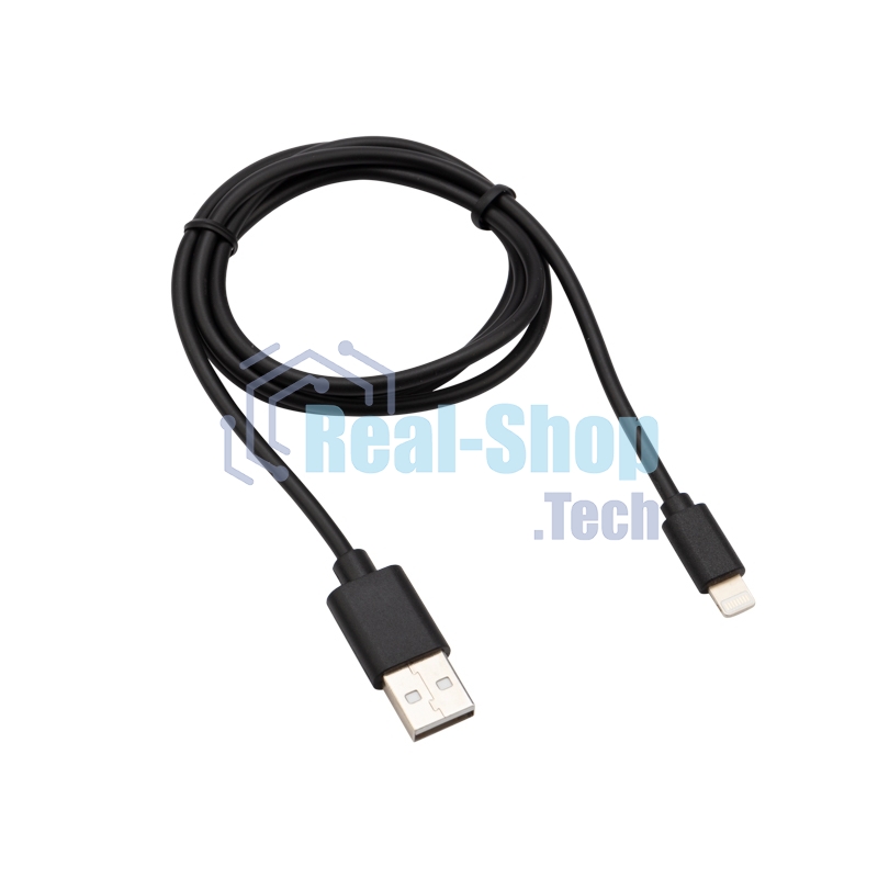 Кабель Rexant USB-Lightning 2 А, 1 м, черный ПВХ
