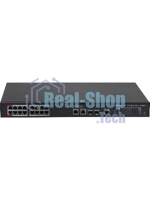 Коммутатор Dahua DH-S4220-16GT-190, 16×1 Гбит/с + 2×1 Гбит/с + 2×1 Гбит/с SFP, управляемый