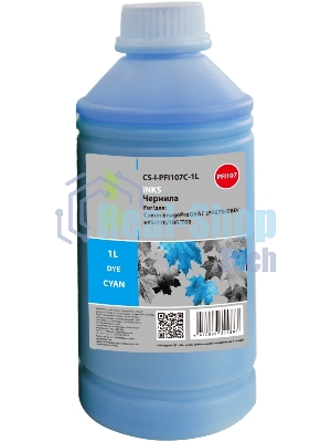Чернила Cactus CS-I-PFI107C-1L PFI-107 голубой 1000мл для Canon imageProGRAF iPF670/680/685/770/780/785