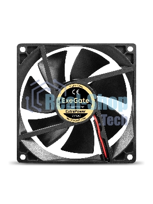 Вентилятор 12В DC ExeGate ExtraPower EP09225S2P (92x92x25 мм, Sleeve bearing (подшипник скольжения), 2pin, 2600RPM, 32dBA)