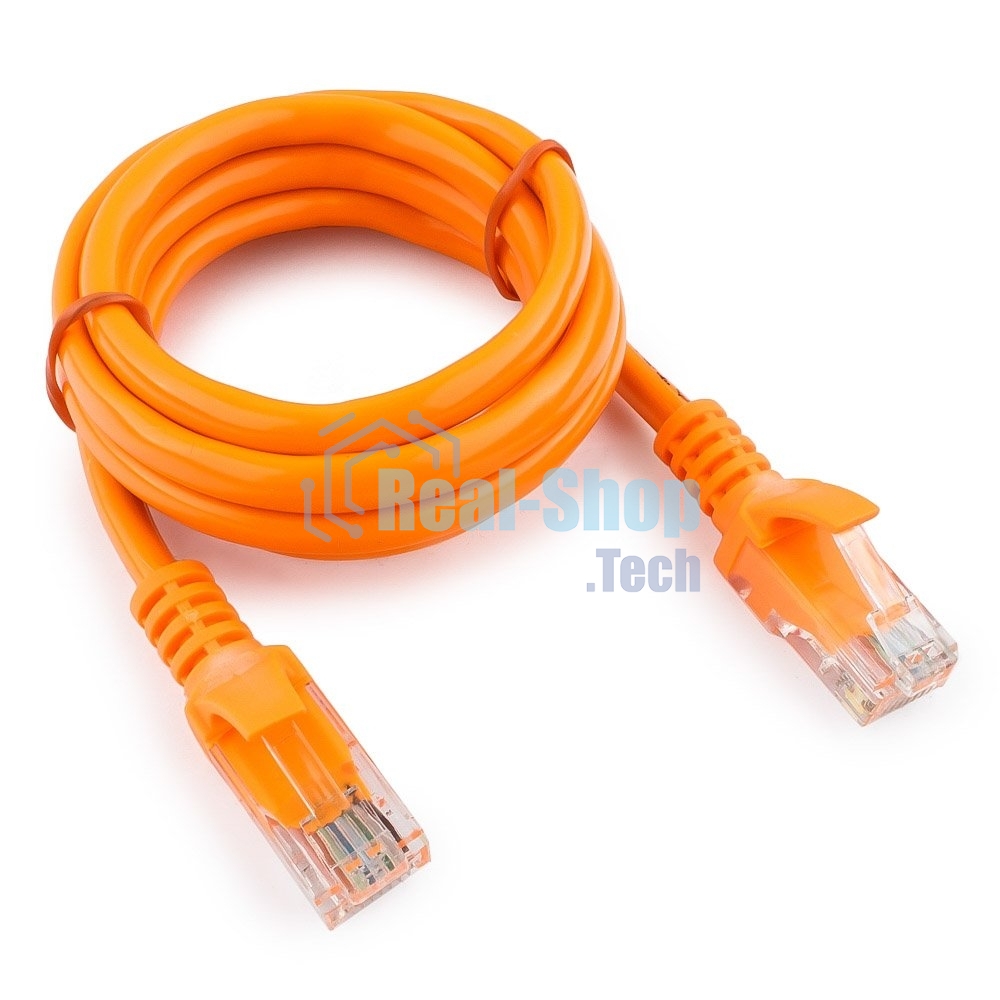 Патч-корд UTP Cablexpert cat.5e, 1м, литой, многожил. оранжевый