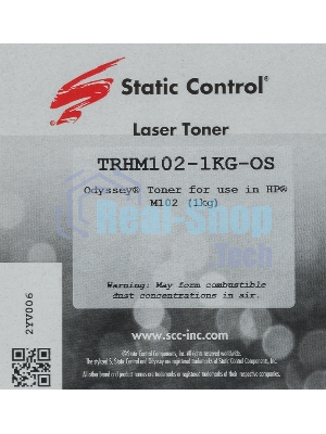 Тонер Static Control для HP LJ PM104/132, Bk, 1 кг, флакон