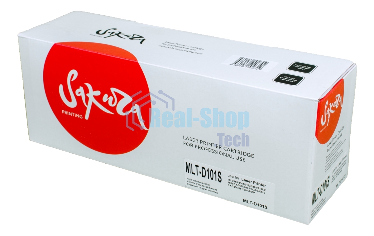 Картридж лазерный Sakura MLTD101S для Samsung ML-2160/65/67/68/SCX-3400/05/07, черный, 1500 к.