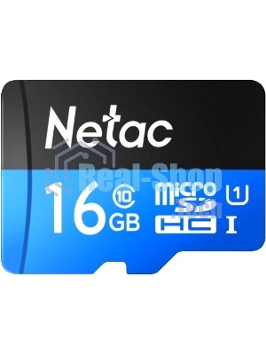 Флеш карта microSDHC 16Gb Netac P500 NT02P500STN-016G-R (с SD адаптером) 80Mb/s