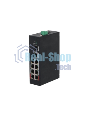 Коммутатор Dahua DH-PFS3110-8ET-96, 8×100 Мбит/с + 2×1 Гбит/с, неуправляемый