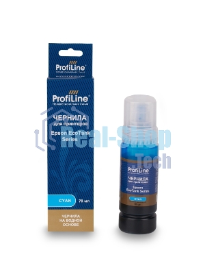 Чернила ProfiLine для принтеров Epson EcoTank 1810/2700/2710/2711/2712/2714/2715/2720/2726/2750/2810/2811/2812/2814/2815/2820/2821/2826/L3110/3111/3150/3160/3750/4156/L4150/4160/4700/4750/4800/6160/6170/6190/L6176/7700/7750/7160/7180/L7188/8500/8550/14150 на водной основе type-2 Cyan 70 мл