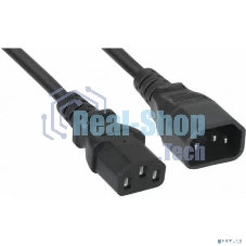 Кабель питания Filum ПВС-АП 3x1.5 С13 - C14, 220/250В, 10А, чёрный, 1,8м