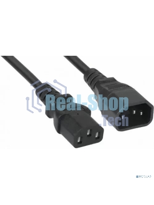 Кабель питания Filum ПВС-АП 3x1.5 С13 - C14, 220/250В, 10А, чёрный, 1,8м