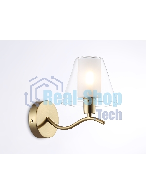 Настенный светильник Ambrella light LH57095 BS/FR латунь/белый матовый E14 max 40W 230*140*200