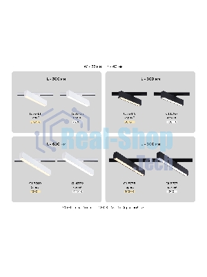 Трековый однофазный светильник Ambrella light GL6767 BK черный LED 12W 4200K 300*22*48