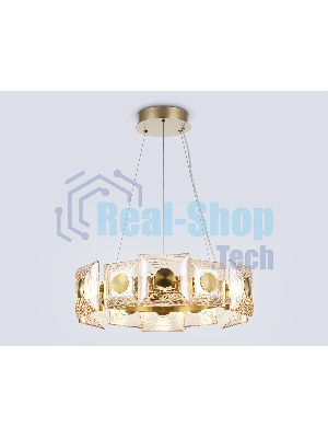 Светильник Ambrella light LH31021 BS/TI латунь/янтарь 56W 3000K D570*150
