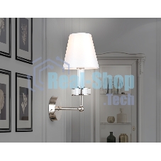 Настенный светильник Ambrella light LH71005 BN/WH никель/белый E14 max 40W 210*150*355