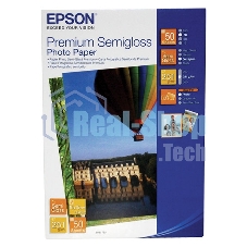 Бумага Epson C13S041765 10x15, 50л, 251г/м2 Полуглянцеваявысококачественная
