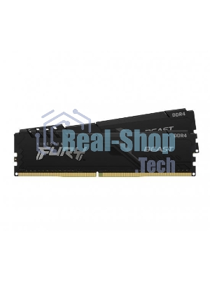 Оперативная память Kingston Fury Beast, DDR4, 32GB (2x16GB), 3200MHz, CL16, DIMM, с радиатором, черный