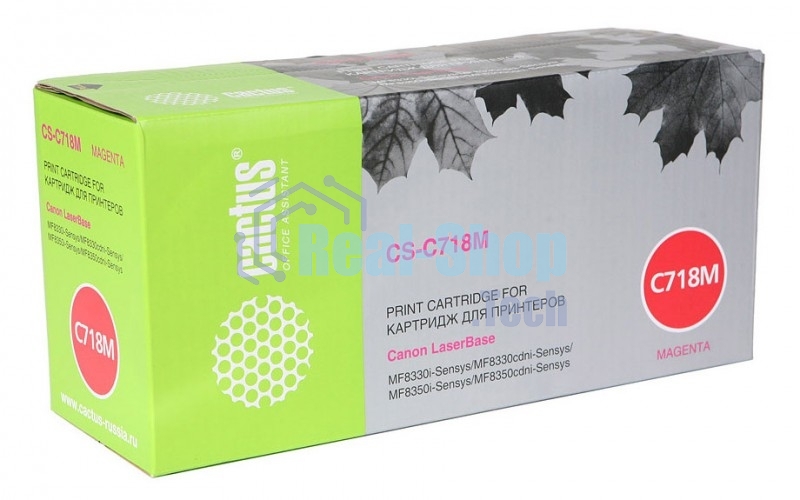 Картридж лазерный Cactus CS-C718M пурпурный (2900 стр.) для Canon i-Sensys MF8330/MF8340/MF8350/MF8360/MF8540/MF8580/LBP7200/7210/7660/7680