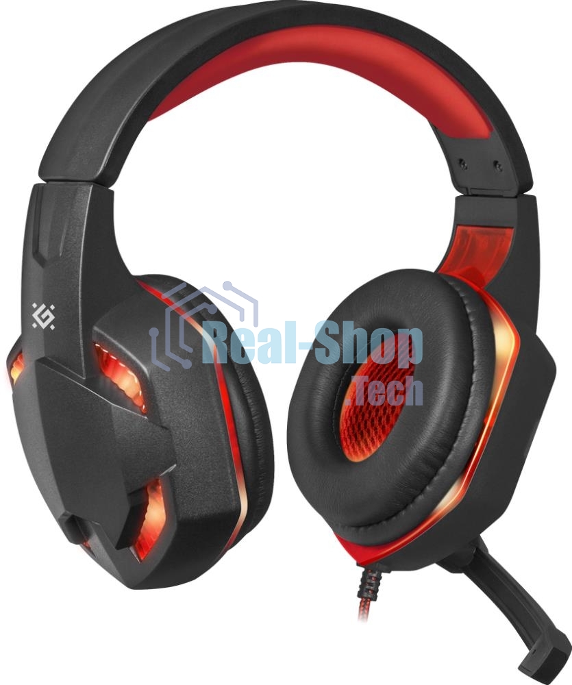 Гарнитура Defender WARHEAD G-370 черный/красный
