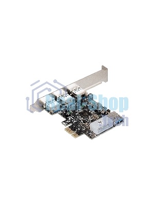 Контроллер ExeGate EXE-367 PCI-E 2.0, 3*USB 3.0 ext + 1*USB 3.0 int, разъем доп.питания (OEM)