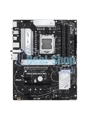 Материнская плата ASUS PRIME B650-PLUS WIFI, AM5, AMD B650, 4xDDR5, 4xSATA, 2xM.2, 1xPCIe 4.0 x16, 2xPCIe 4.0 x1, 1xDP, 1xHDMI, 1x2.5Gb LAN, Wi-Fi 6E, Bluetooth 5.3, 4xUSB-A 10Gbps, 2xUSB-A 5Gbps, 2xUSB-A 2.0, 5x3.5 мм, 7.1, ATX
