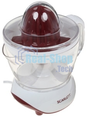 Соковыжималка Scarlett SC-JE50C06 белый/коричневый, цитрусовая, 25 Вт, 700 мл, механическое