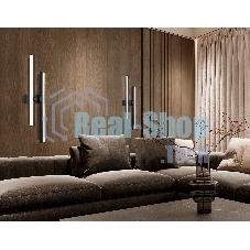 Настенный светодиодный светильник Ambrella light FL6152 BK черный 18W 3000K-6400K 510*120*65