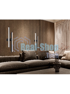 Настенный светодиодный светильник Ambrella light FL6152 BK черный 18W 3000K-6400K 510*120*65