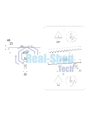 Трековый однофазный светильник Ambrella light GL6769 WH белый LED 24W 3000K 600*22*48