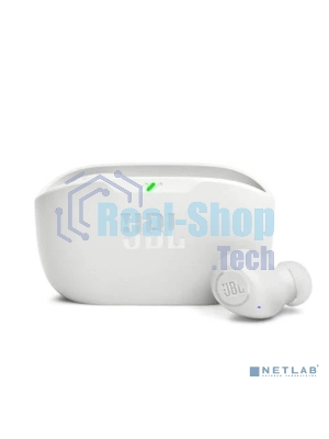 Наушники TWS JBL Wave Buds белый, внутриканальные, Bluetooth, быстрая зарядка, до 8 ч