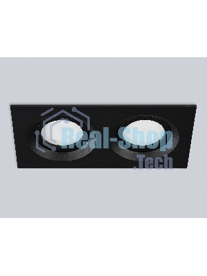Встраиваемый поворотный точечный светильник Ambrella light TN102746/2 BK черный IP20 GU5.3/2 180*95*25
