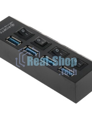USB-концентратор Smartbuy SBHA-7304-W, USB 3.0, USB 4 порта, USB