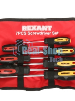 Набор отверток 7 предметов (крестовые и шлицевые) Rexant