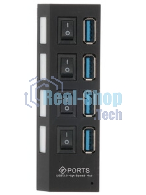 USB-концентратор Smartbuy SBHA-7304-W, USB 3.0, USB 4 порта, USB